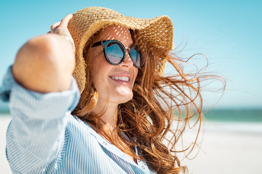 woman at the beach